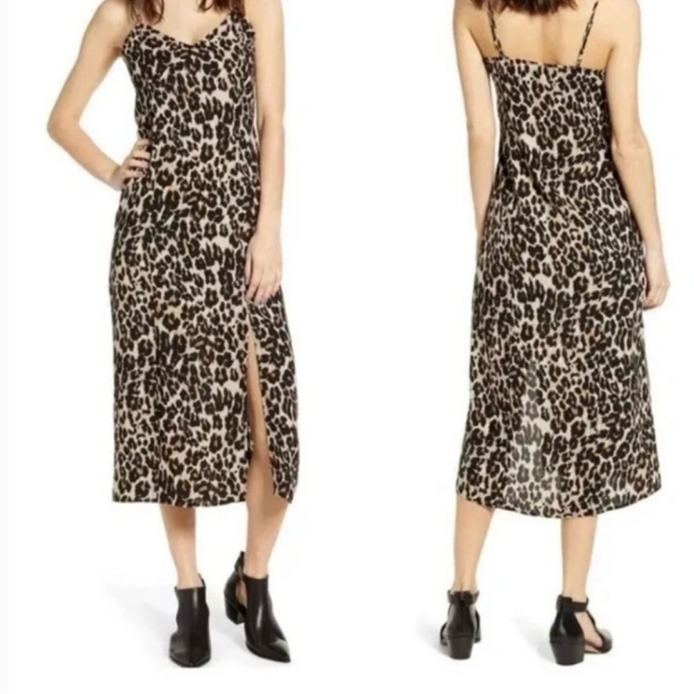 BP Leopard Print Midi Dress